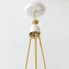 Large SCANDINAVIAN MODERN 12 ARM Polished BRASS CHANDELIER - 2121763