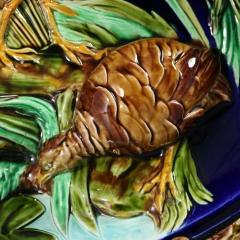 Large Sarreguemines Majolica Partridges Wall Plaque - 3924030