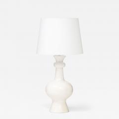 Large Scale Italian White Ceramic Lamp 1960s - 3297225
