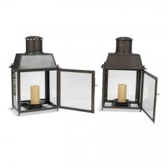 Large Scale Pair of French Tole Lanterns - 4336615