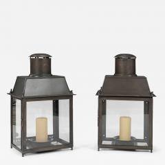 Large Scale Pair of French Tole Lanterns - 4336964