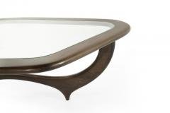 Large Scale Sculptural Walnut Coffee Table Italy 1950s - 1056311