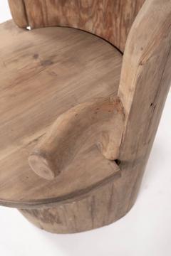 Large Scale Swedish Pine Dugout Log Armchair Kubbestol  - 4471807