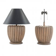 Large Scale Vintage Hand made Wooden Lamps - 2993435