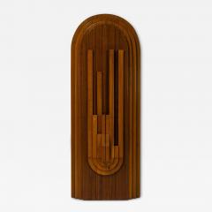 Large Sculptural Brutalist Wall Panel in Teak and Pine Italy 1970s - 3455773