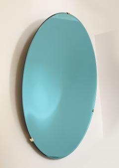 Large Sculptural Round Concave Blue Green Mirror or Wall Art Italy 2022 - 2599251