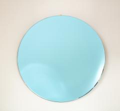 Large Sculptural Round Concave Blue Green Mirror or Wall Art Italy 2022 - 2599254