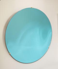 Large Sculptural Round Concave Blue Green Mirror or Wall Art Italy 2022 - 2599255
