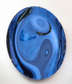 Large Sculptural Round Concave Cobalt Blue Mirror Italy 2021 - 1998463