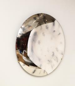 Large Sculptural Round Convex Silver Mirror or Wall Sculpture Italy 2022 - 2467112