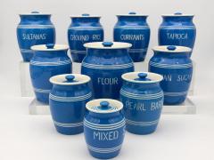 Large Set of 10 TG Green Cornishware Blue and White Ceramic Canister - 2321648