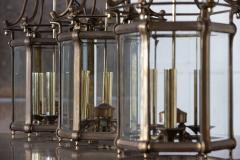 Large Set of Three English Solid Brass Lanterns - 2852272