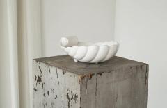 Large Shell Shaped Ceramic Art Deco Centerpiece Bowl Mid 20th Century - 4582095