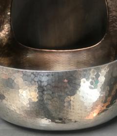 Large Silver Plated Hammered Basket by Job Art - 509563