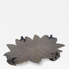 Large Silver Tone Sculpted Monkey Serving Tray - 3763627