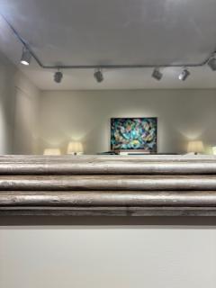 Large Silvered Wood Mirror - 4397645