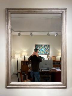 Large Silvered Wood Mirror - 4397651