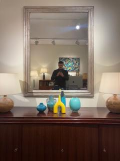 Large Silvered Wood Mirror - 4397653