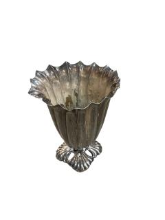 Large Siver plated Horn of plenty silver plated vase - 4581606