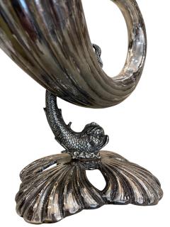 Large Siver plated Horn of plenty silver plated vase - 4581609
