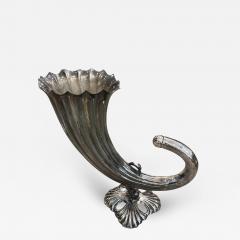 Large Siver plated Horn of plenty silver plated vase - 4583308