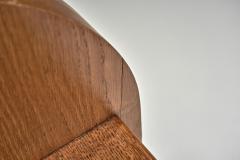 Large Solid Oak Bench With Side Detailing Europe Mid 20th Century - 4543420