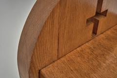 Large Solid Oak Bench With Side Detailing Europe Mid 20th Century - 4543422