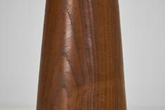 Large Solid Walnut Table Lamp France 1970s - 3915344