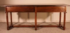 Large Spanish Console With 6 Feet 17 Century In Cherry Wood - 3072432