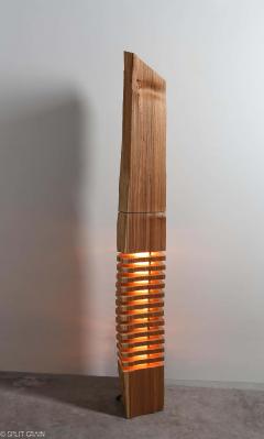 Large Split Grain Cedar Wood Illuminated Sculpture - 1889868