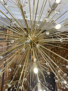 Large Sputnik chandelier in brass and glass Murano Italy circa 1980 - 3622072