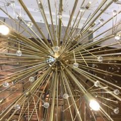 Large Sputnik chandelier in brass and glass Murano Italy circa 1980 - 3622074