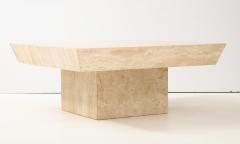 Large Square Travertine Coffee Table  - 1323217