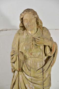 Large Statue Hand Carved in Wood - 1475908