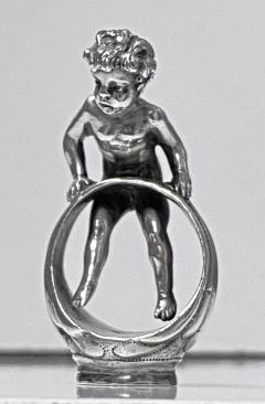 Large Sterling Silver Desk Seal Cherub Chester 1912 - 1718470