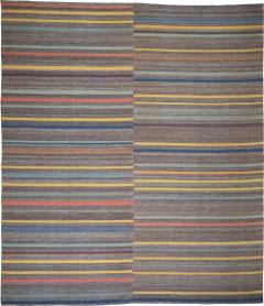 Large Striped Two Panel Kilim - 2625163