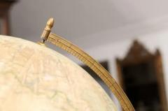 Large Swedish 1910s Freestanding Terrestrial Globe on Black Carved Base - 3498445