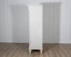 Large Swedish Gustavian Style Linen Cabinet with Carved Details Circa 1910 - 4353544