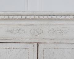 Large Swedish Gustavian Style Linen Cabinet with Carved Details Circa 1910 - 4353547