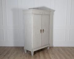 Large Swedish Gustavian Style Linen Cabinet with Carved Details Circa 1910 - 4353560