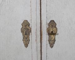 Large Swedish Gustavian Style Linen Cabinet with Carved Details Circa 1910 - 4353562