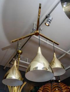 Large Three Brass Shades Pendant - 4719130