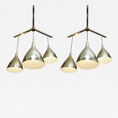 Large Three Brass Shades Pendant - 4753818