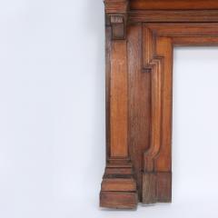Large Tudor Style Solid Oak Fireplace Mantle England 19th century - 2747311