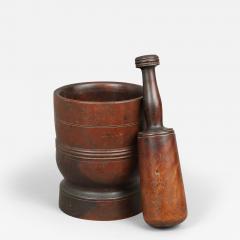 Large Turned Mortar and Pestle - 3790562