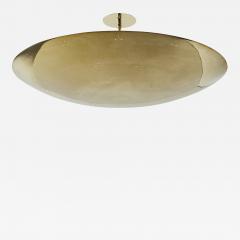 Large Two Enlighten Rey 30 Perforated Polished Brass Dome Ceiling Lamp - 3697556