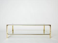 Large Two tier Bronze coffee table by J T Lepelletier for Broncz 1960s - 3001550