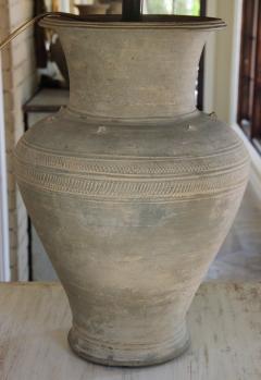 Large Unglazed Khmer Vase As Table Lamp - 668966