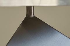 Large Unique Postmodern Table Lamp in Brushed Steel 1970s - 4803460