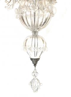 Large Venetian 6 Light Clear Glass Chandelier - 1930884
